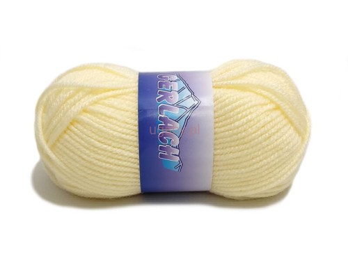 Gruba włóczka Gerlach w kolorze kremowym nr 2098. Miękki akryl, który nie gryzie – idealny na czapki, szaliki i akcesoria dziecięce.