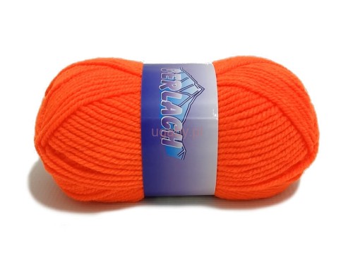 Motek grubej włóczki akrylowej Gerlach w jaskrawym, pomarańczowym kolorze o numerze 10917.