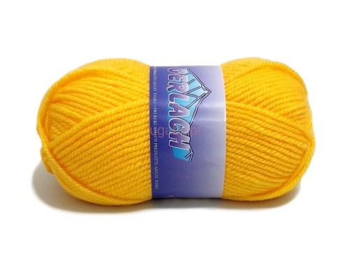 Gruba włóczka Gerlach w kolorze żółtym nr 4774. Miękki akryl niegryzący, idealny na energetyczne robótki ręczne.