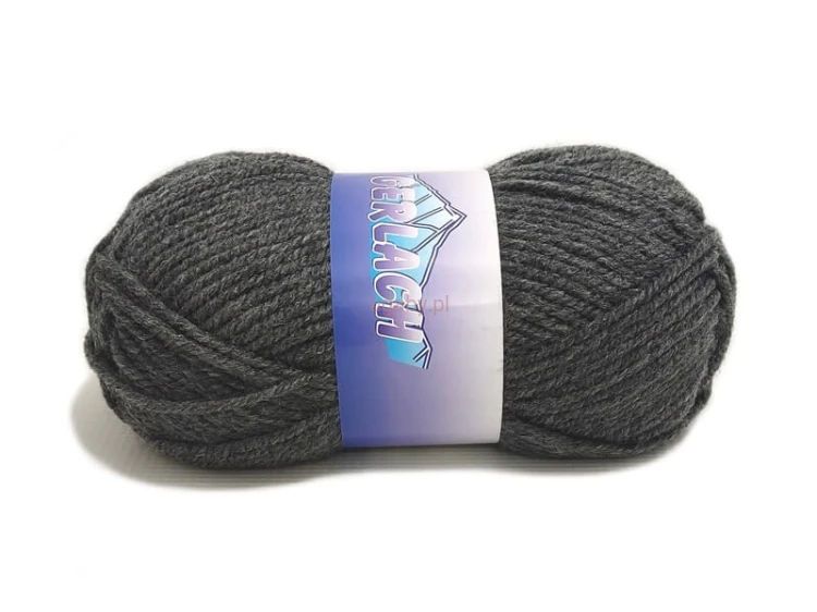 Gruba włóczka Gerlach w kolorze jasnoszarym nr 193. Miękki akryl niegryzący do robótek ręcznych na drutach.