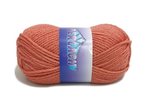 Motek grubej, miękkiej włóczki akrylowej Gerlach w kolorze łososiowym o numerze 1010 dostępny w ugaby.pl.
