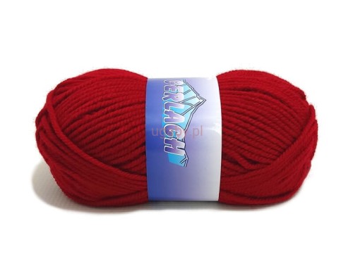 Motek grubej, niegryzącej włóczki akrylowej Gerlach w kolorze nasyconej czerwieni nr 3641 w ugaby.pl.