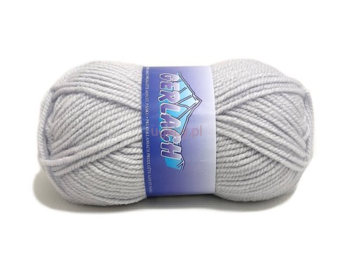 Włóczka Gerlach w kolorze jasny popiel nr 10020. Gruba i miękka włóczka akrylowa, idealna na niegryzące czapki i szaliki.