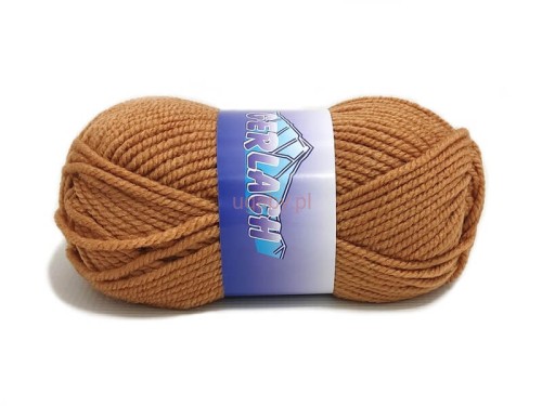 Motek grubej, miękkiej włóczki akrylowej Gerlach w kolorze rudym o numerze 5421.