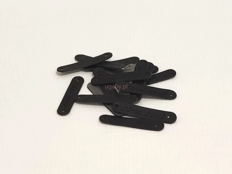 metka z eko skóry kolor czarny