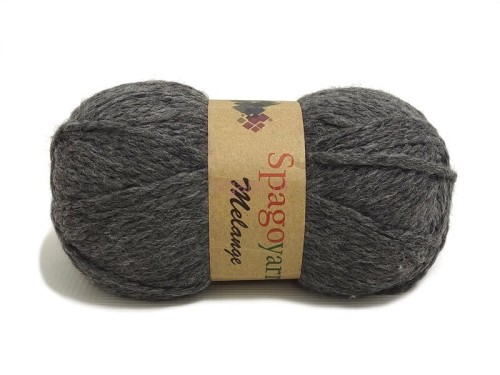 Włóczka Spagoyarn Melange kolor 244 ciemnoszary – grafitowy motek wełny z akrylem, melanżowa nitka o wyraźnej strukturze na zimowe kardigany i akcesoria.