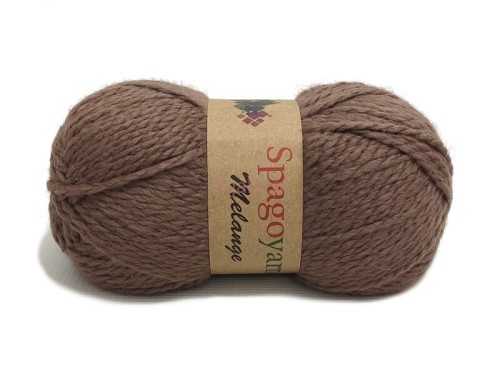 Włóczka Spagoyarn Melange kolor 1467 kawa z mlekiem – motek beżowej wełny z akrylem, ciepły melanż o strukturze spaghetti do robótek w stylu naturalnym.