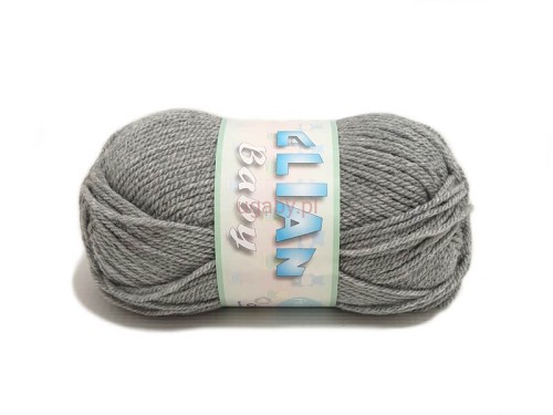 włóczka Elian Baby kolor jasnoszary numer 195