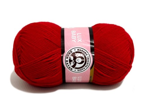 włóczka Lux Baby kolor czerwony numer 033