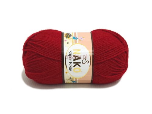 włóczka Super Bebe kolor karminowy numer 3641