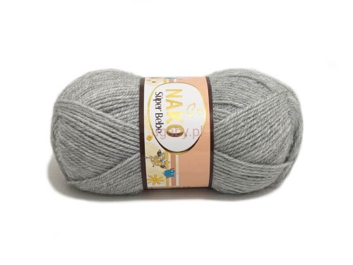 włóczka Super Bebe kolor jasnoszary numer 195