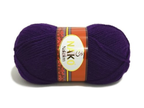 Fioletowa włóczka Nako Nakolen, kolor numer 188. Ciepła i miękka wełna z akrylem na zimowe wyroby.