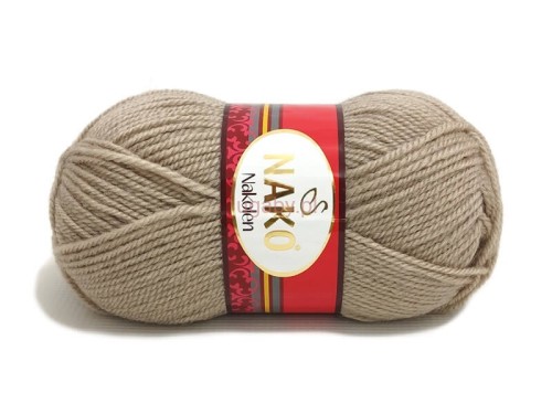 Beżowa włóczka Nako Nakolen, kolor numer 1199. Ciepła, miękka wełna z akrylem na zimowe swetry.