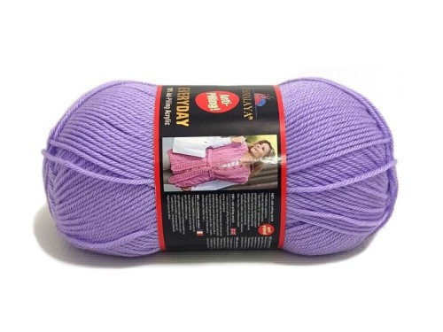 Jasnofioletowa włóczka akrylowa Himalaya Everyday 70008 – motek typu anti-pilling na białym tle.