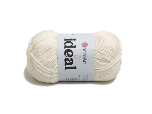 Włóczka YarnArt Ideal 100% bawełna kolor ecru nr 222 dla niemowląt i alergików