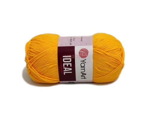 Włóczka YarnArt Ideal 100% bawełna kolor żółty nr 228 dla niemowląt i alergików