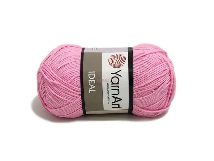 Ciemnoróżowa włóczka YarnArt Ideal o numerze 231. Matowa struktura, 100% bawełna o dużej trwałości.