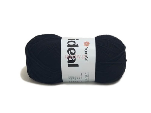 Włóczka YarnArt Ideal 100% bawełna kolor czarny nr 221 dla niemowląt i alergików