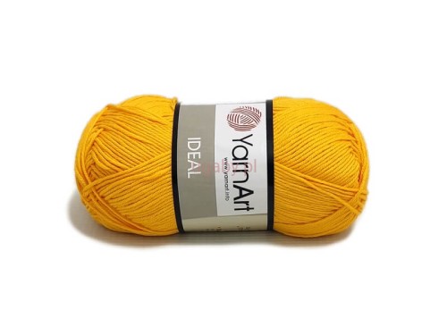 Włóczka YarnArt Ideal 100% bawełna kolor żółty nr 228 bezpieczna dla alergików