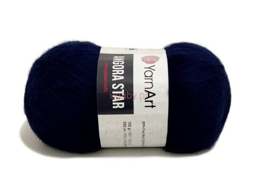 Włóczka YarnArt Angora Star kolor granatowy nr 583 – puszysta i cieniutka włóczka z wełną.