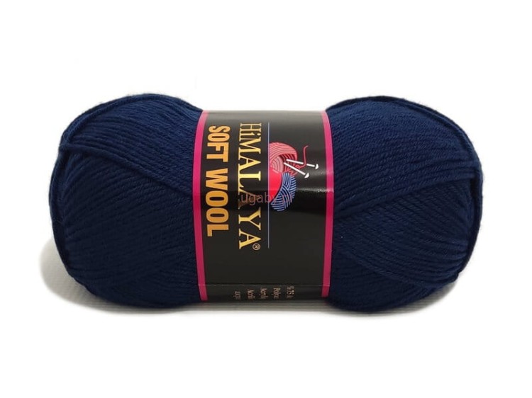 włóczka Soft  Wool kolor granatowy numer 227-12