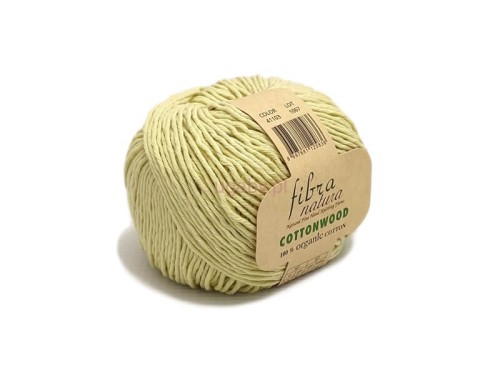 Pistacjowa włóczka Cottonwood 41103 z bawełny organicznej, matowa przędza o luźnym splocie wielonitkowym do robótek dziecięcych, dostępna w ugaby.pl.