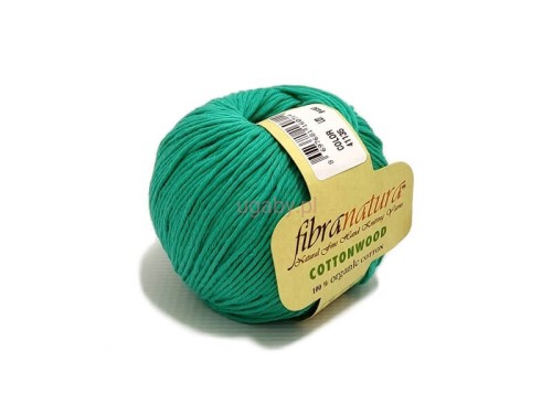 Szmaragdowa włóczka Cottonwood 41135 z bawełny organicznej, nasycona matowa przędza o luźnym splocie wielonitkowym, oferta ugaby.pl.