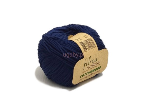 Granatowa włóczka Cottonwood 41130 z bawełny organicznej, matowa przędza wielonitkowa o luźnym splocie do robótek dziecięcych, dostępna w ugaby.pl.