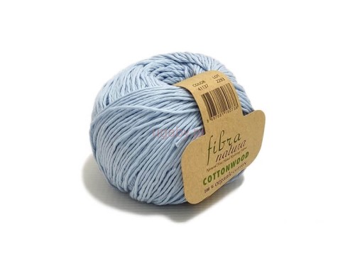 Jasnoniebieska włóczka Cottonwood 41137 z bawełny organicznej, matowa przędza błękitna o wielonitkowym splocie do robótek dla dzieci, oferta ugaby.pl.