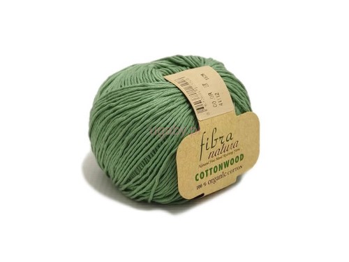 Oliwkowa włóczka Cottonwood 41112 z bawełny organicznej, matowa przędza o wielonitkowym splocie do robótek dziecięcych, dostępna w ugaby.pl.