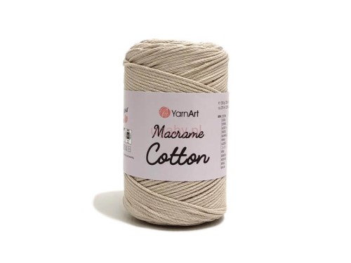 Macrame Cotton kolor jasnobeżowy.