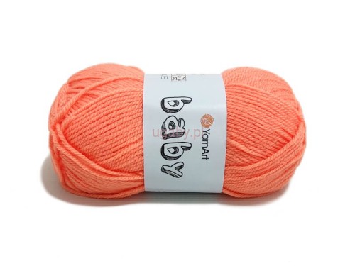 Włóczka Baby YarnArt kolor 622 łososiowy brzoskwiniowy różowy akryl dla dzieci