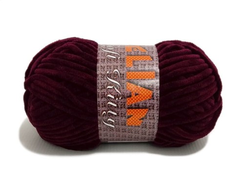 włóczka Elian Soft Kitty kolor bordowy