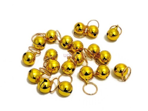 dzwoneczek metalowy 15mm kolor złoty