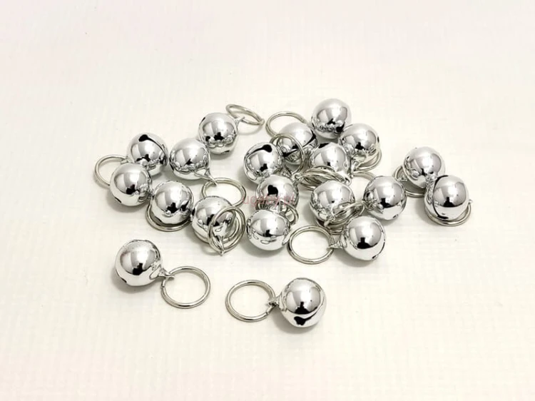 dzwoneczek metalowy 15mm kolor srebrny