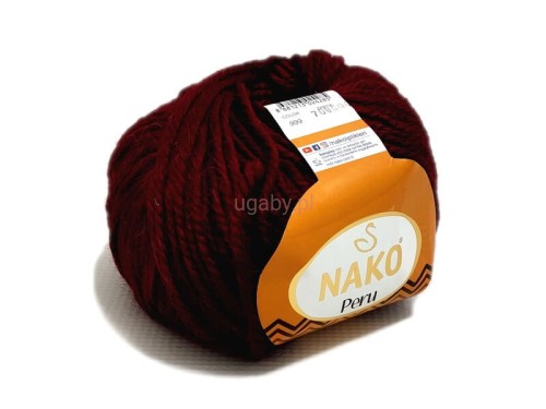 włóczka Peru kolor bordowy