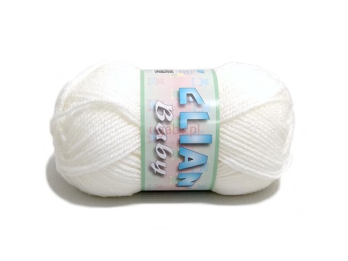włóczka Elian Baby kolor biały numer 208