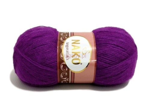 Włóczka Nako Angora Luks kolor fioletowy nr 2180