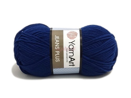 Granatowa włóczka YarnArt Jeans Plus nr 54 – ciemnoniebieska mieszanka bawełny z akrylem, sklep ugaby.pl.