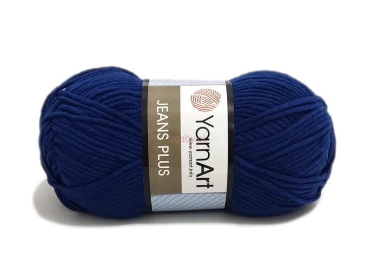Granatowa włóczka YarnArt Jeans Plus nr 54 – ciemnoniebieska mieszanka bawełny z akrylem, sklep ugaby.pl.