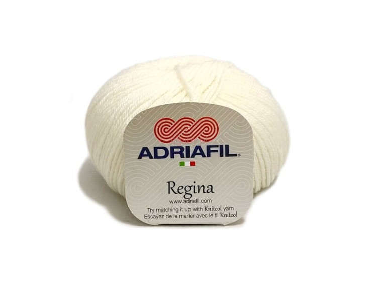 „Włóczka Adriafil Regina 100% merino superwash, kolor biały 02.”