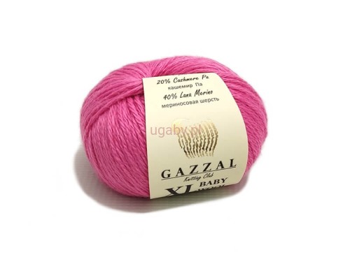 Włóczka Gazzal Baby Wool XL kolor róż indyjski nr 831 – miękka, grubsza mieszanka z merynosem na eleganckie swetry i akcesoria.