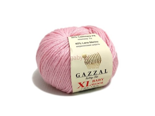 Włóczka Gazzal Baby Wool XL jasnoróżowy nr 836 – puszysta, grubsza mieszanka z merino na pudrowe swetry i akcesoria.