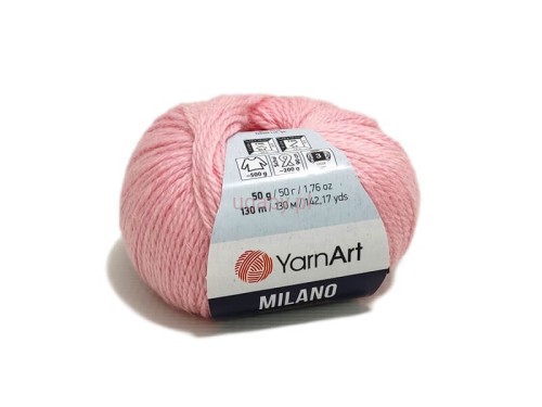 Włóczka YarnArt Milano różowy 859. Motek z alpaką i wełną o luźnym skręcie i połysku, idealny na puszyste robótki.