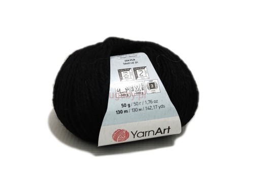 Włóczka YarnArt Milano kolor czarny numer 850