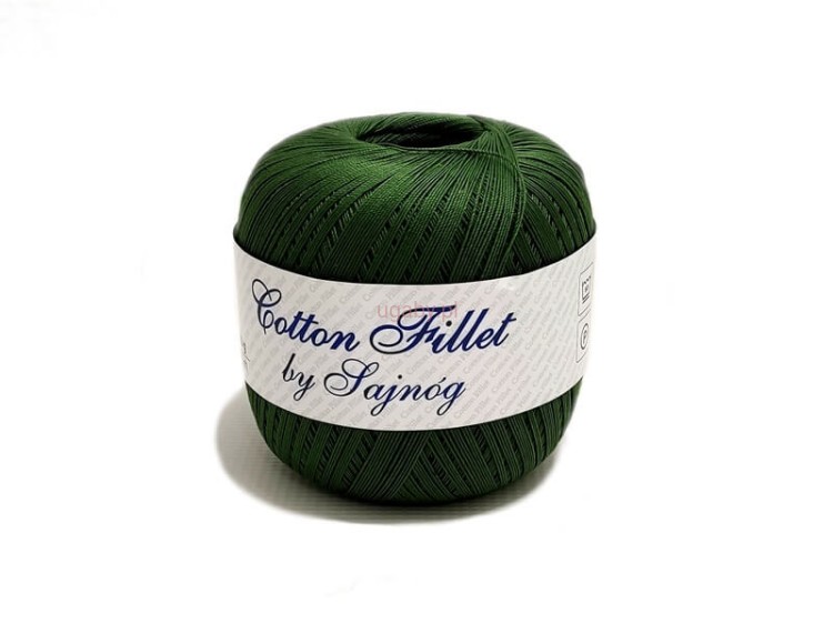kordonek Cotton Fillet kolor zieleń ciemna