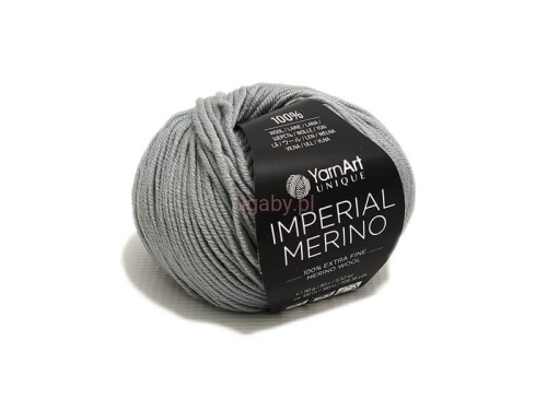 Motek szarej włóczki YarnArt Imperial Merino nr 3337. Klasyczny popielaty odcień wełny 100% merino extra fine o gładkim i sprężystym splocie.