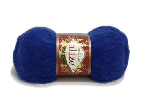 Włóczka Alize Kid Royal w kolorze chabrowym numer 141 – miękki kid moher do dziergania swetrów i chust.