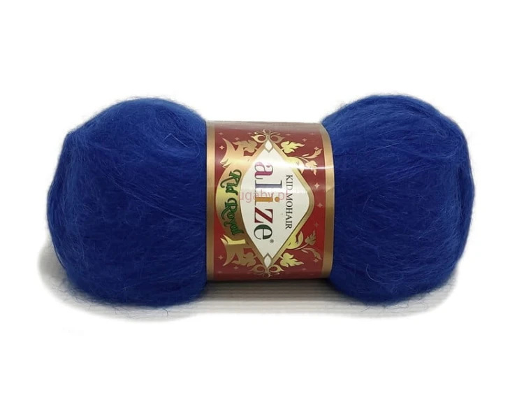 Włóczka Alize Kid Royal w kolorze chabrowym numer 141 – miękki kid moher do dziergania swetrów i chust.