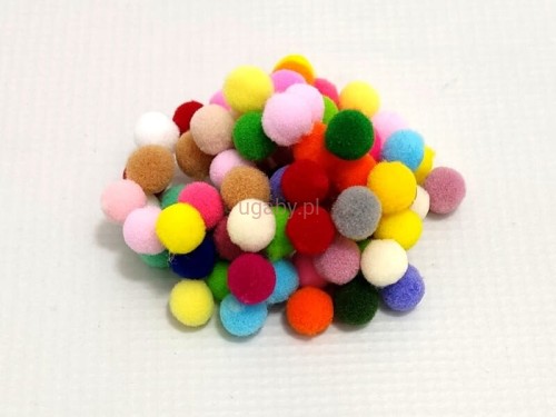 kolorowe pluszowe kuleczki